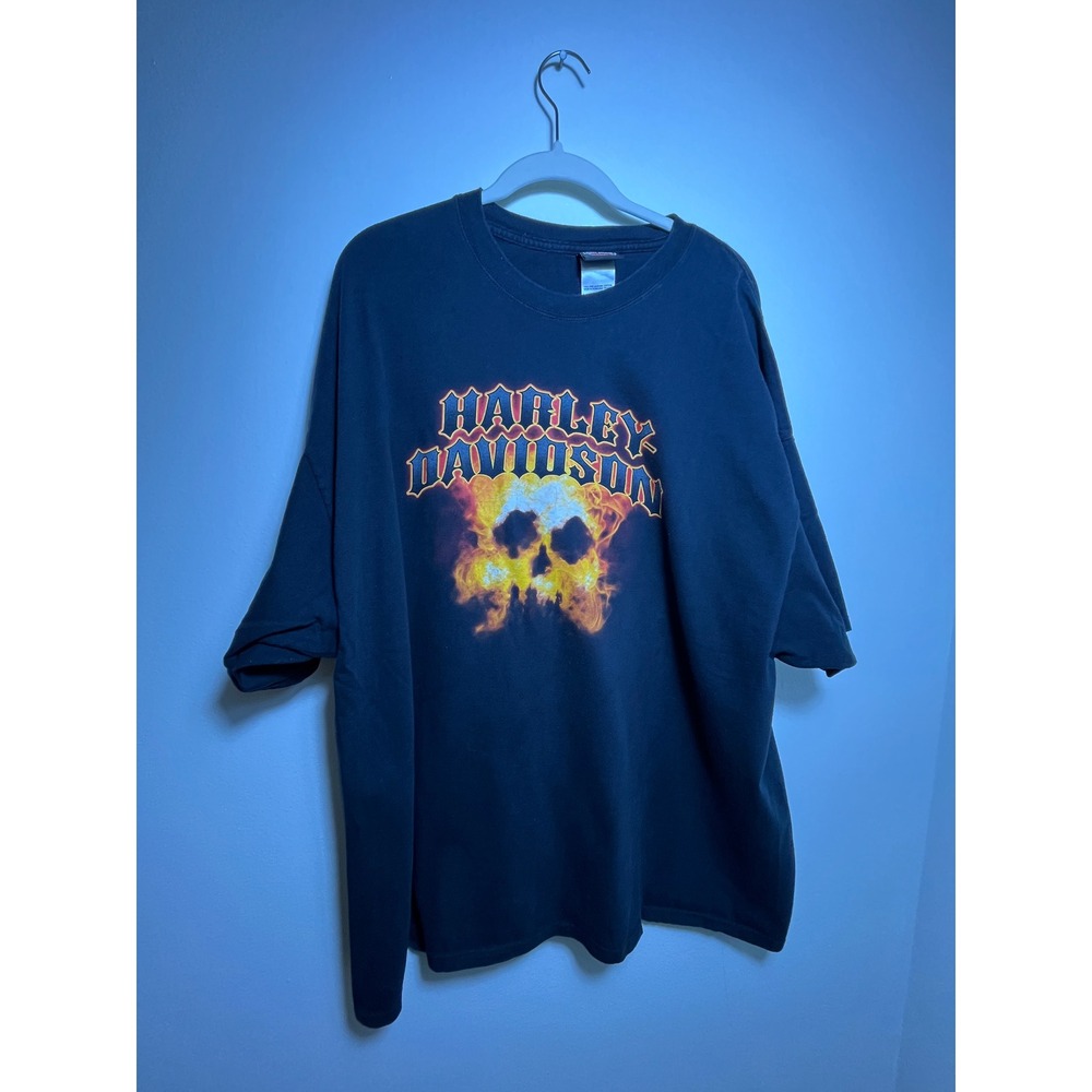 Harley Davidson 2006 Kingman Arizona Mother Road Route 66 Skull T-Shirt Black